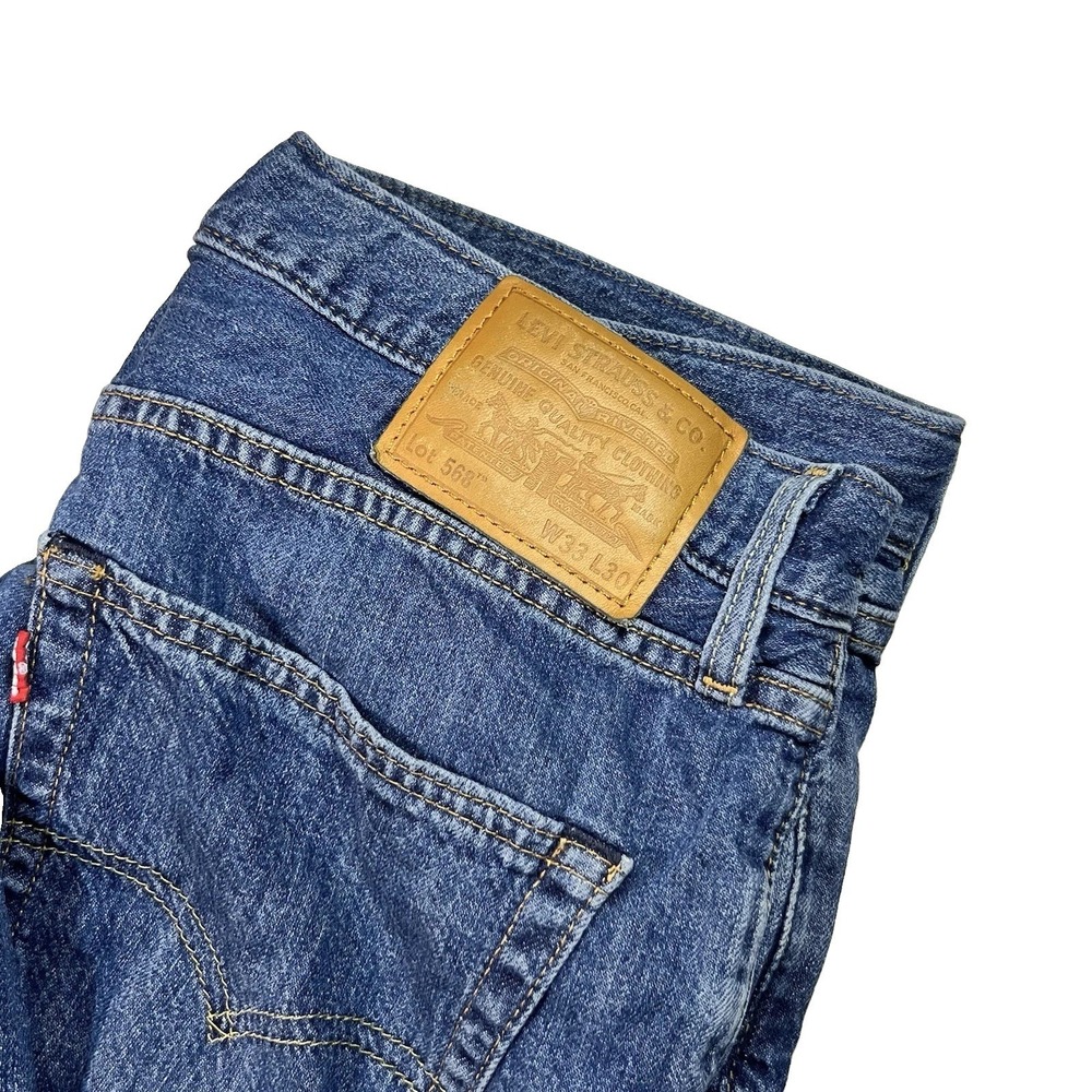 Levi's Men's Premium 568 Loose Straight 33x30 Denim Linen At The Laundromat